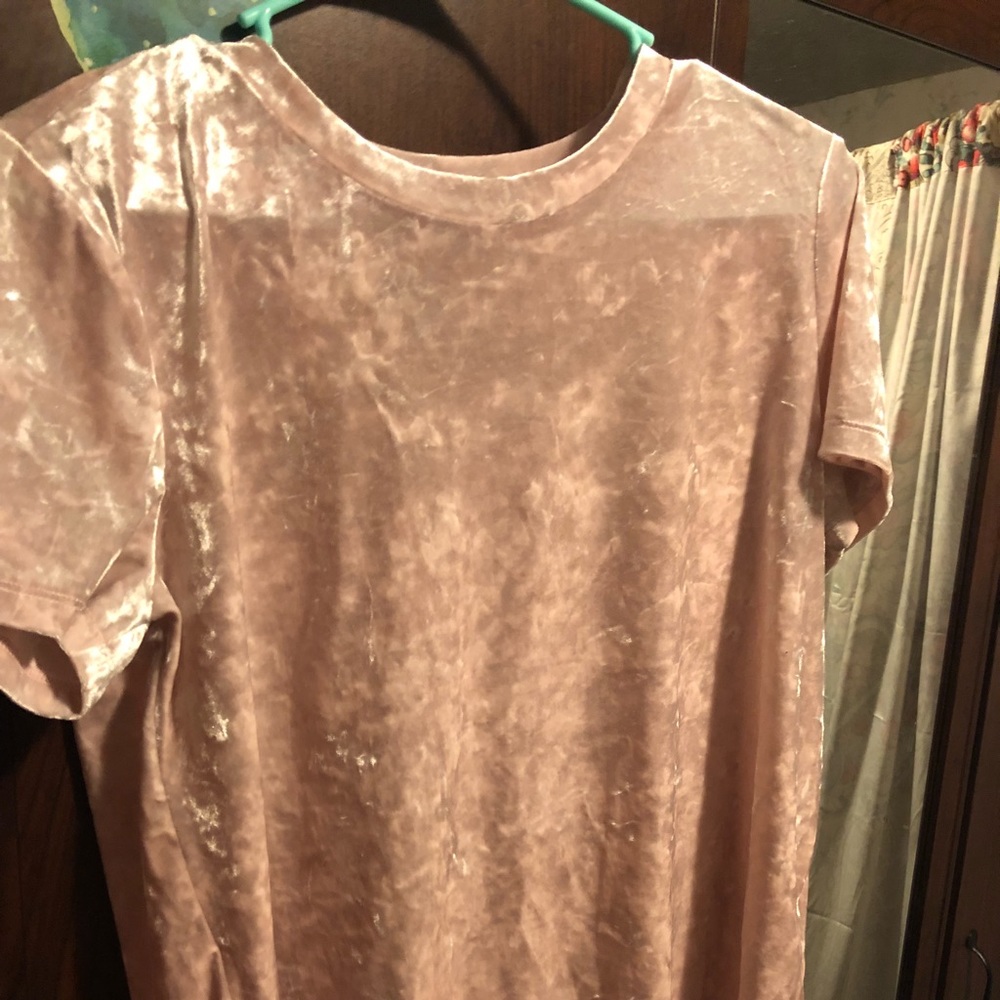 Velvet pink t shirt